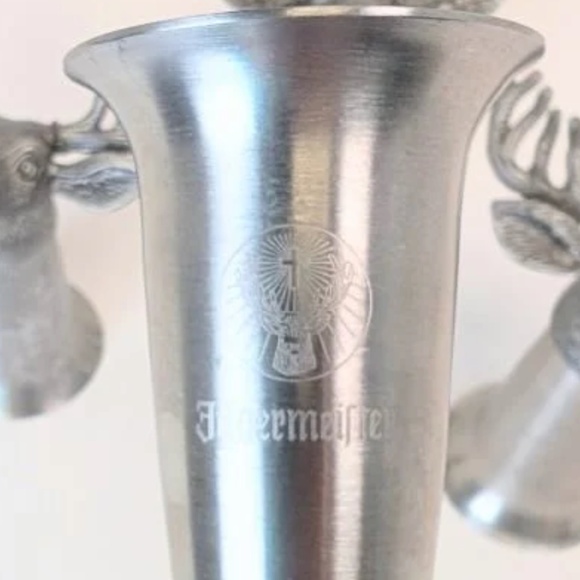 🦌 Vintage Jägermeister Stag Head Pewter Shot Glasses / Shooters - Set of 4 🦌 - Picture 3 of 8
